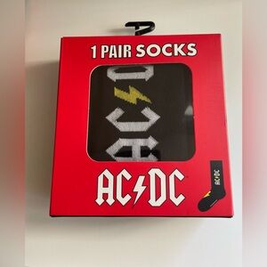 AC/DC Black and Yellow Lightning Bolt Socks